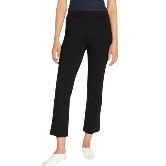 Tory Burch Sport Ponte Flared Black Pull-up Pants Size Small - Picture 2 of 10